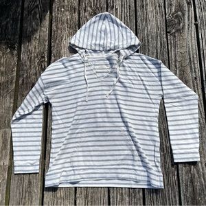 Sonoma Slate Grey Striped Hoodie